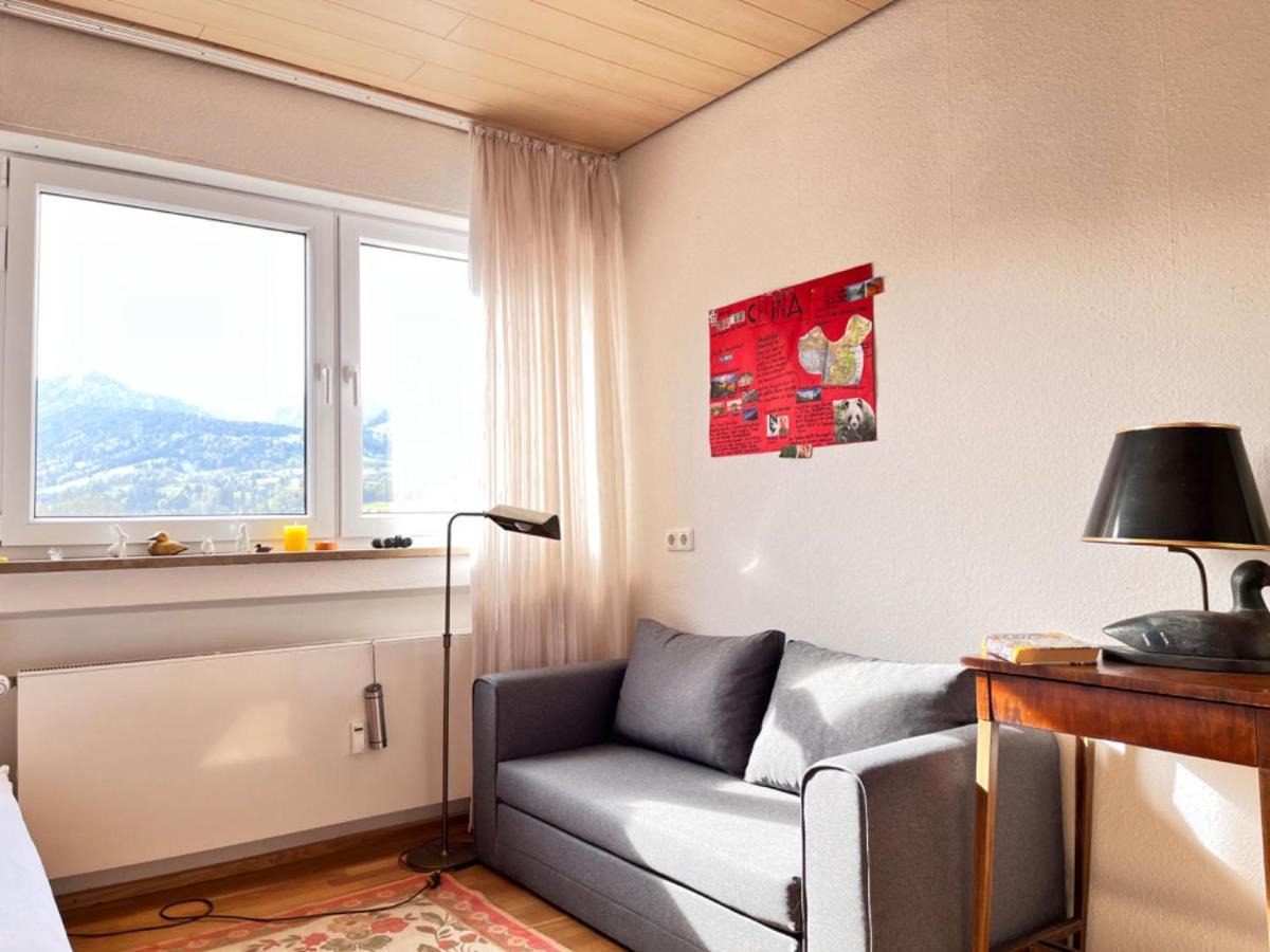 Grosszuegige Wohnung, Bergblick, Vintage Sonthofen Luaran gambar